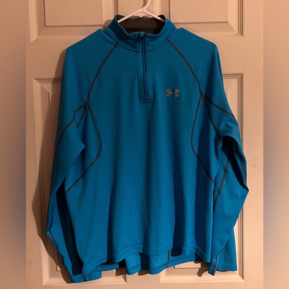 Under Armour Loose, all season, 1/4 zip pullover, size Medium, turquoise blue - Picture 1 of 6